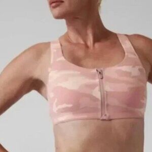 ATHLETA Empower II Train Bra Camo Dusty Rose Size XS NWT